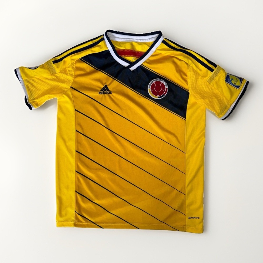 Adidas Colombia 2014 World Cup Home Soccer Jersey ClimaCool Men's Medium FIFA